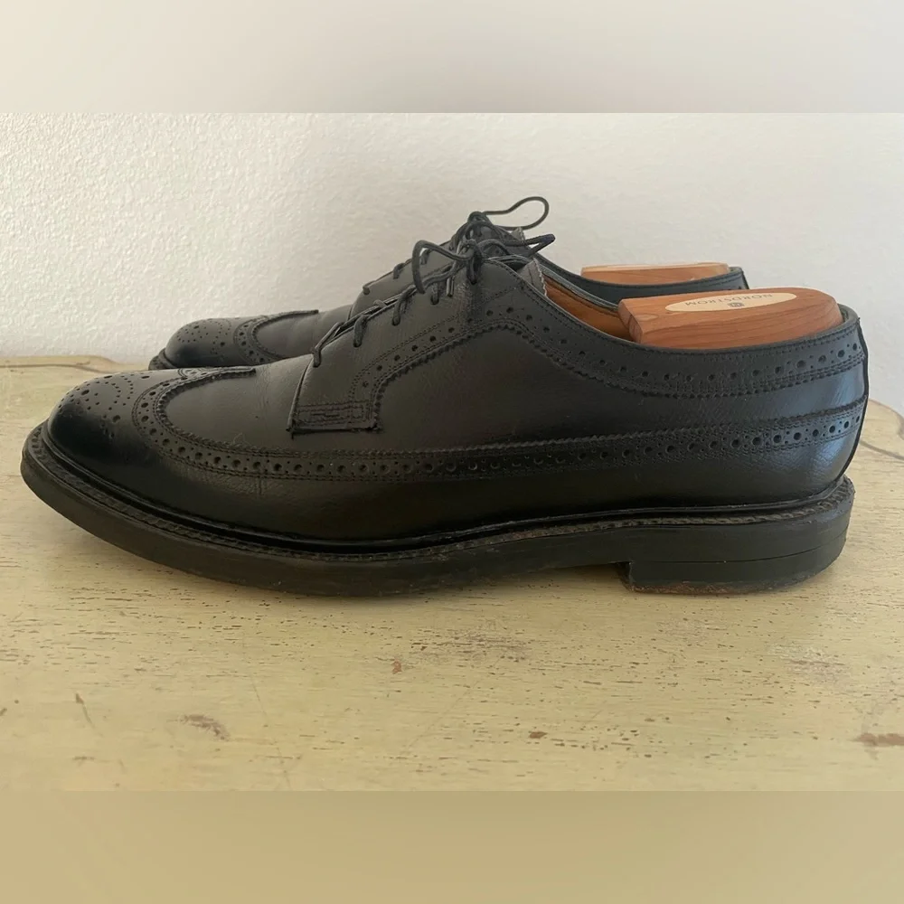 Florsheim Imperial Vintage Kenmoor Wingtip 5 Nail V Cleat Shoe Black 9 D‎ 92604